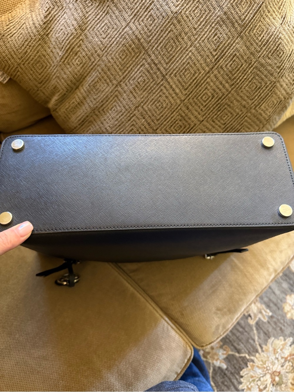 Michael Kors Black Saffiano Tote with MK Charm - Picture 5 of 6